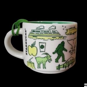 Starbucks 2019 Washington State Been There 2 oz Miniature Cup Ornament bigfoot